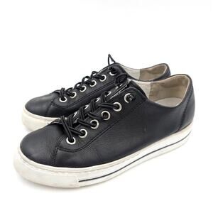 Paul Green Hadley Platform Sneaker Shoes Women's Leather Black Size US6/3.5UK